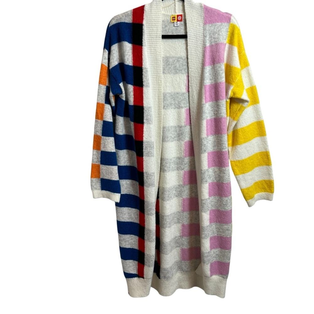 Lego x Target XS P2P21" Multicolor Striped Duster Longer Length Cardigan Sweater - Picture 2 of 9